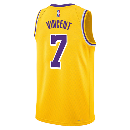 Gabe Vincent #7 Los Angeles Lakers Yellow Icon Jersey