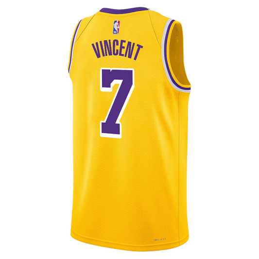 Gabe Vincent #7 Los Angeles Lakers Yellow Icon Jersey