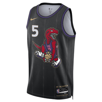 Immanuel Quickley #5 Toronto Raptors Black City Edition Jersey