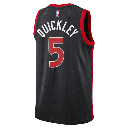 Immanuel Quickley #5 Toronto Raptors Black Statement Jersey