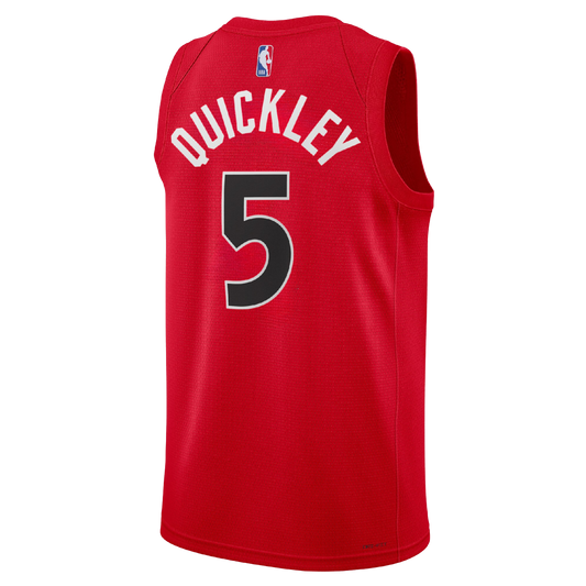 Immanuel Quickley #5 Toronto Raptors Red Icon Jersey