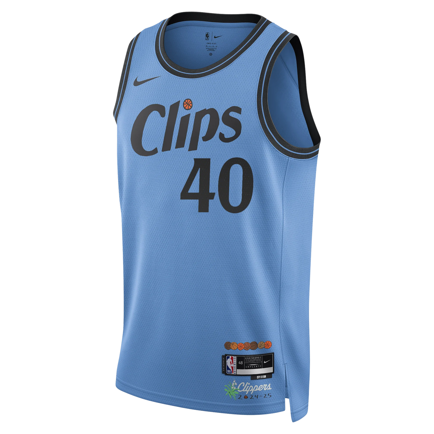 Ivica Zubac #40 LA Clippers Light Blue City Edition Jersey