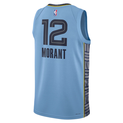 Ja Morant #12 Memphis Grizzlies Light Blue Statement Jersey