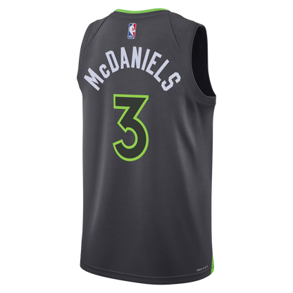 McDaniels #3 Minnesota Timberwolves Charcoal Statement Jersey