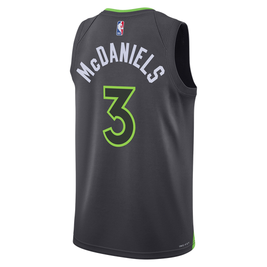 McDaniels #3 Minnesota Timberwolves Charcoal Statement Jersey