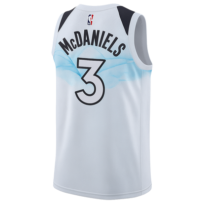 Jaden McDaniels #3 Minnesota Timberwolves White City Edition Jersey