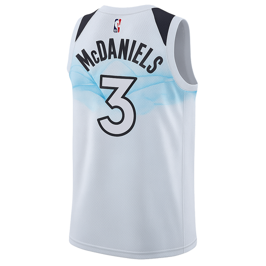 Jaden McDaniels #3 Minnesota Timberwolves White City Edition Jersey
