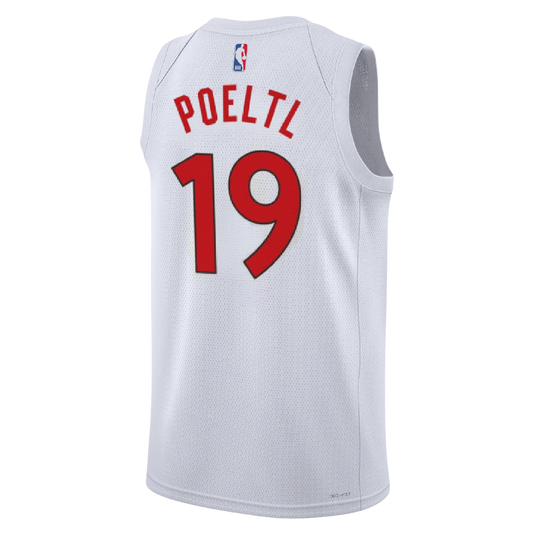 Jakob Poeltl #19 Toronto Raptors White Association Jersey