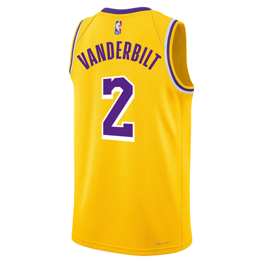 Jarred Vanderbilt #2 Los Angeles Lakers Yellow Icon Jersey