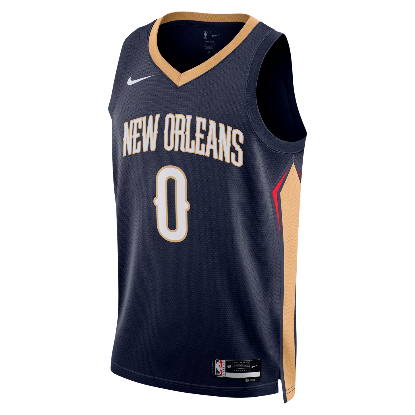 Jeremiah Fears #0 New Orleans Pelicans Navy Icon Jersey