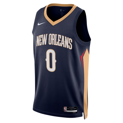 Jeremiah Fears #0 New Orleans Pelicans Navy Icon Jersey