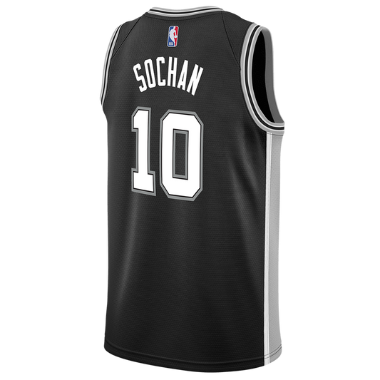 Jeremy Sochan #10 San Antonio Spurs Black Icon Jersey