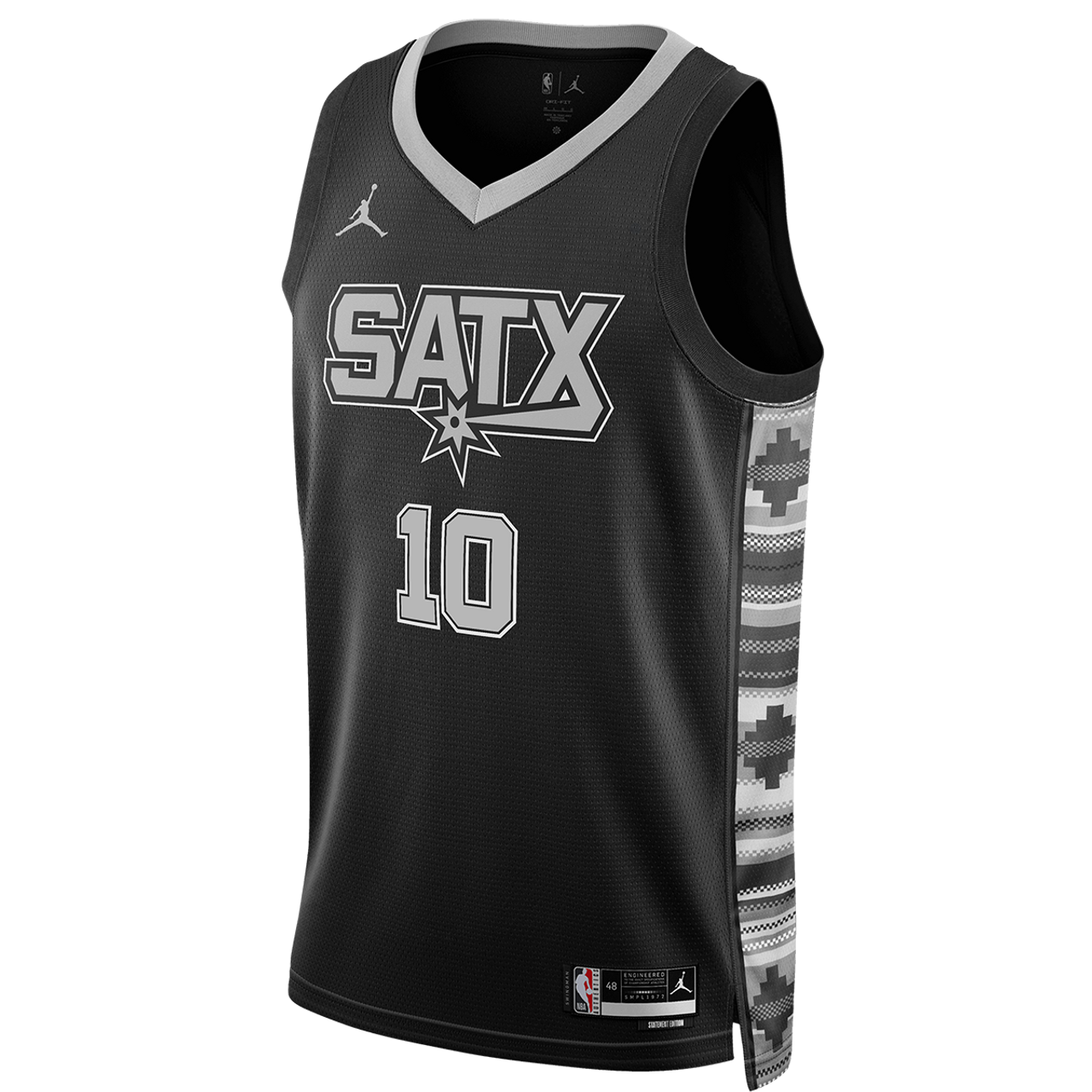 Jeremy Sochan #10 San Antonio Spurs Black Statement Jersey