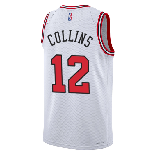 John Collins #12 Chicago Bulls White Association Jersey