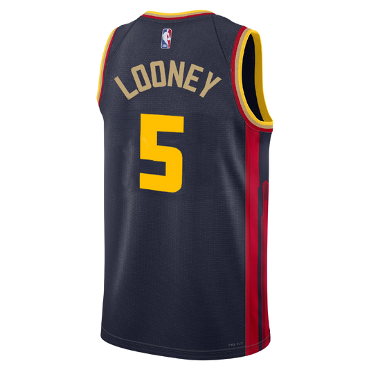 Kevon Looney #5 Golden State Warriors Navy City Edition Jersey