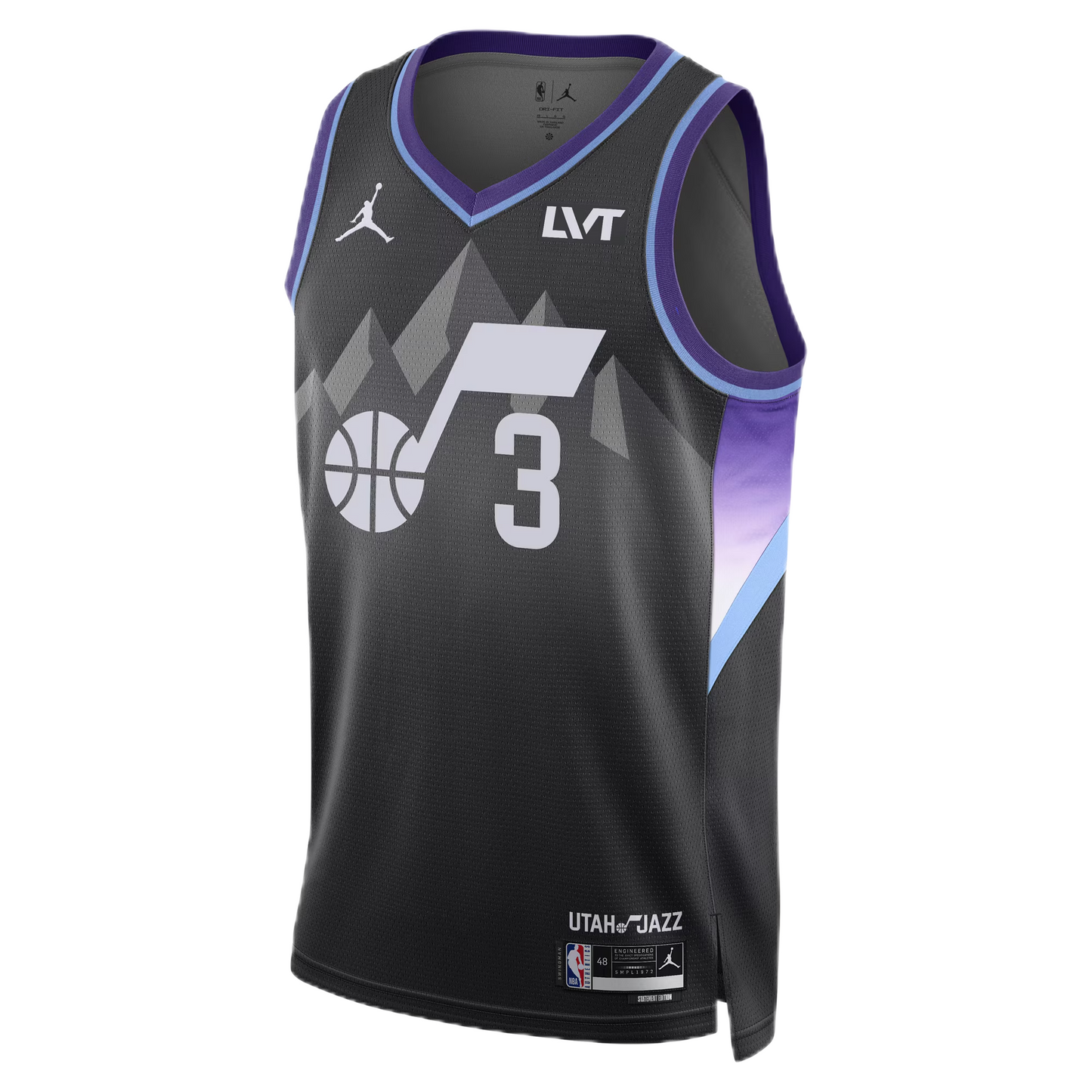 Keyonte George #3 Utah Jazz Black Statement Jersey