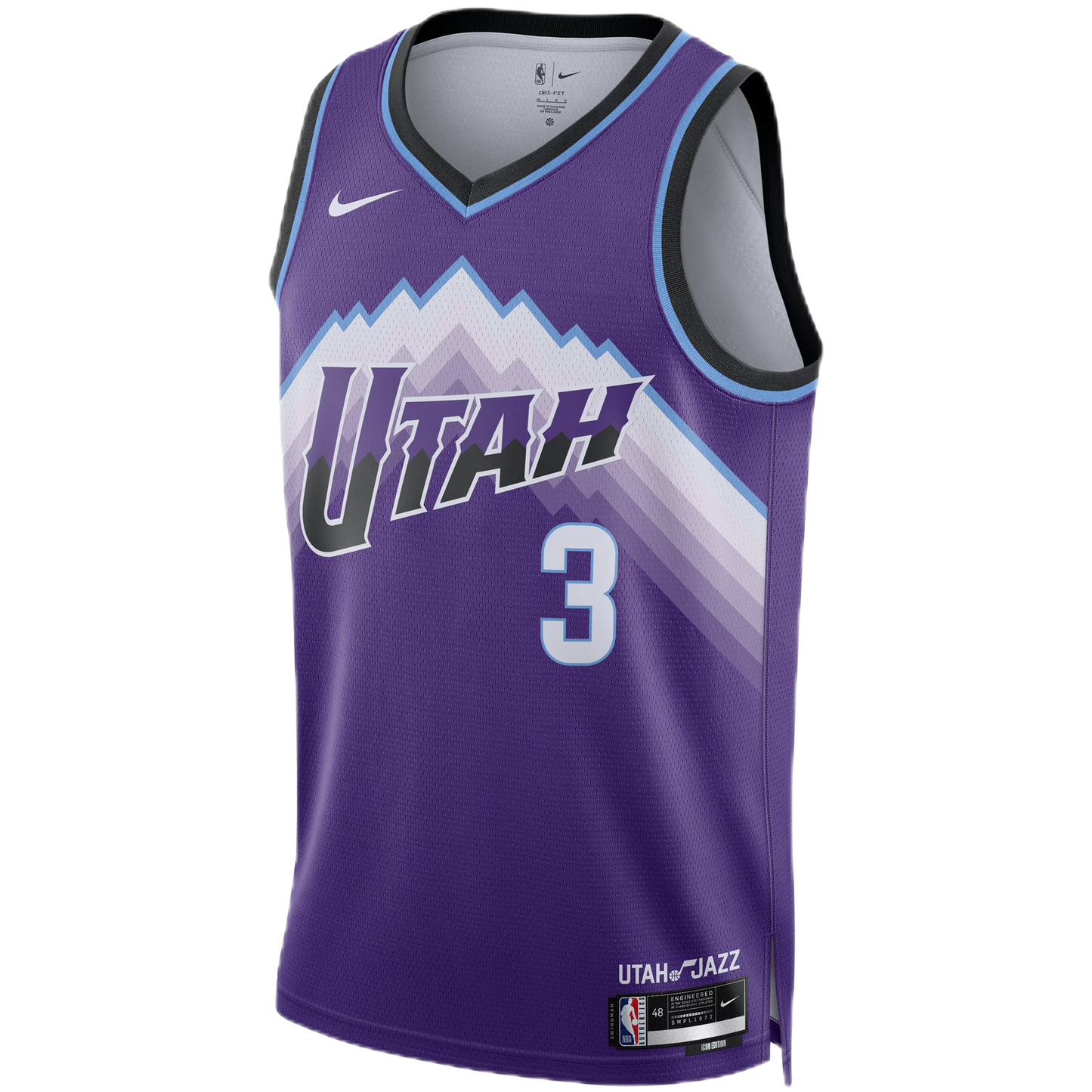Keyonte George #3 Utah Jazz Purple Icon Jersey