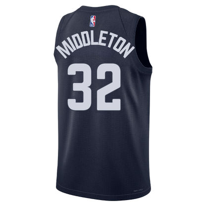 Khris Middleton #32 Washington Wizards Blue Statement Jersey