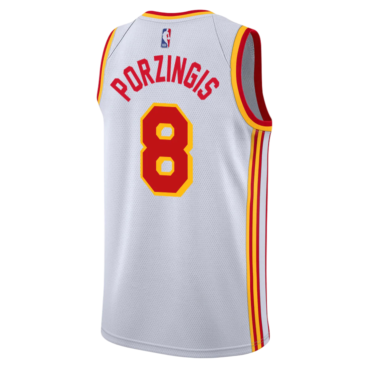 Kristaps Porziņģis #8 Atlanta Hawks White Association Jersey