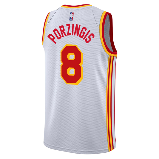 Kristaps Porziņģis #8 Atlanta Hawks White Association Jersey