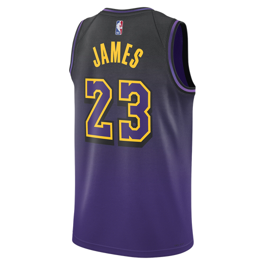 Lebron James #23 Los Angeles Lakers Purple City Edition Jersey