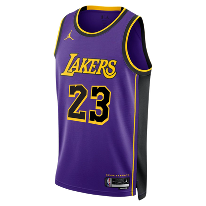 LeBron James #23 Los Angeles Lakers Purple Statement Jersey