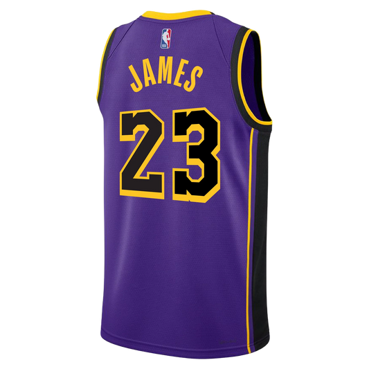 LeBron James #23 Los Angeles Lakers Purple Statement Jersey
