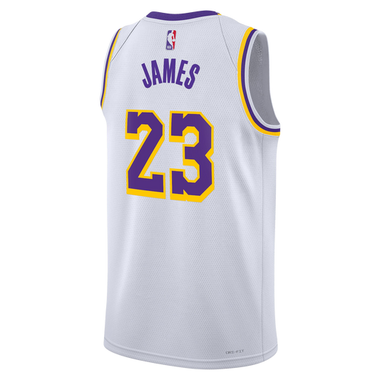 LeBron James #23 Los Angeles Lakers White Association Jersey
