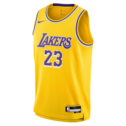 LeBron James #23 Los Angeles Lakers Yellow Icon Jersey