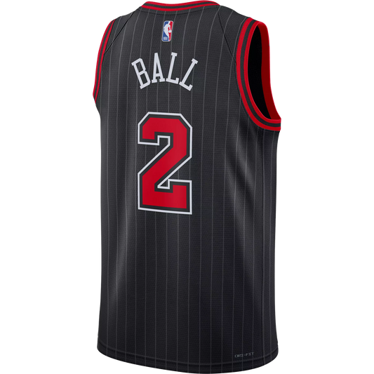 Lonzo Ball #2 Chicago Bulls Black Statement Jersey