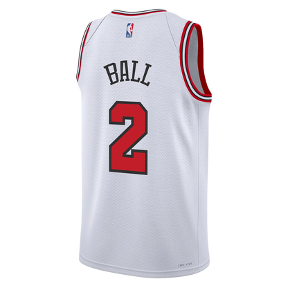 Lonzo Ball #2 Chicago Bulls White Association Jersey