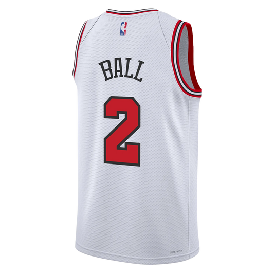 Lonzo Ball #2 Chicago Bulls White Association Jersey