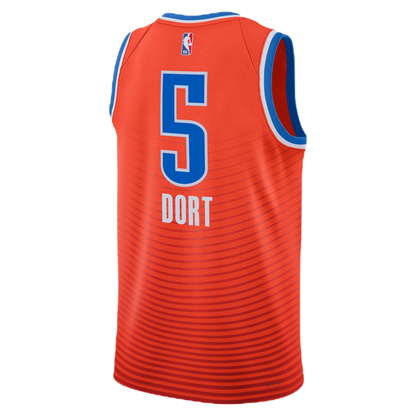 Luguentz Dort #5 Oklahoma City Thunder Orange Statement Jersey
