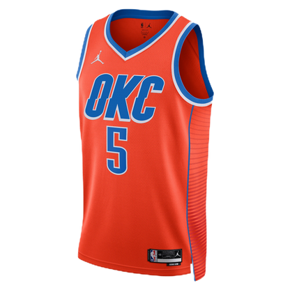 Luguentz Dort #5 Oklahoma City Thunder Orange Statement Jersey