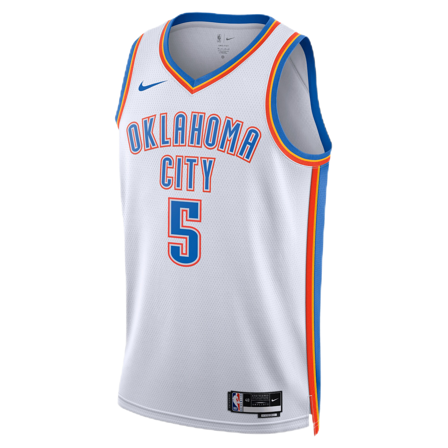 Luguentz Dort #5 Oklahoma City Thunder White Association Jersey