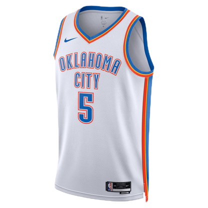 Luguentz Dort #5 Oklahoma City Thunder White Association Jersey