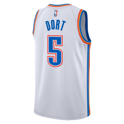 Luguentz Dort #5 Oklahoma City Thunder White Association Jersey