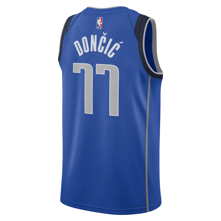 Luka Dončić #77 Dallas Mavericks Blue Icon Jersey