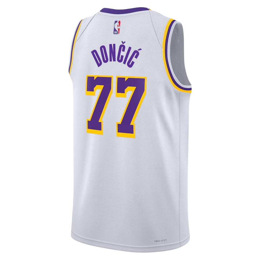 Luka Dončić #77 Los Angeles Lakers White Association Jersey