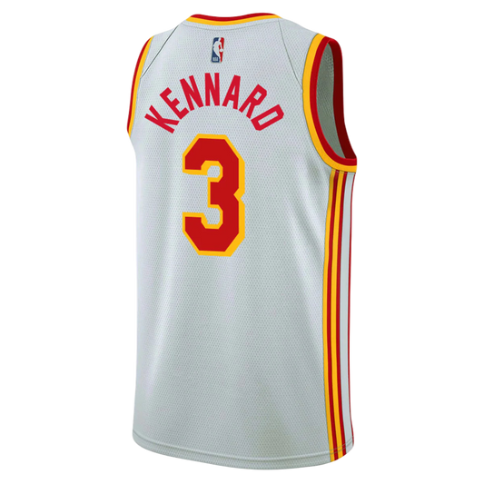 Luke Kennard #3 Atlanta Hawks White Association Jersey