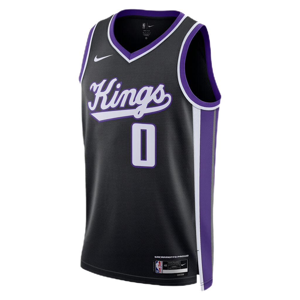 Malik Monk #0 Sacramento Kings Black Icon Jersey