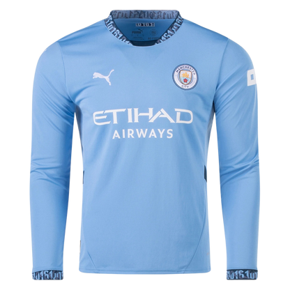 Manchester City 24/25 Home Long Sleeve Soccer Jersey