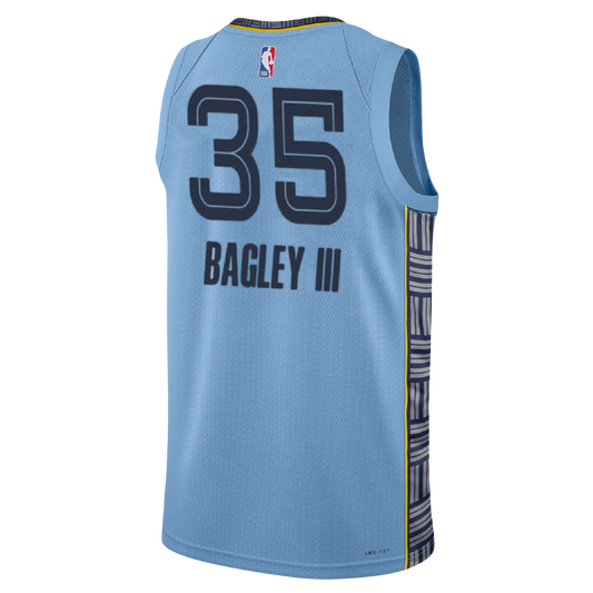 Marvin Bagley III #35 Memphis Grizzlies Light Blue Statement Jersey