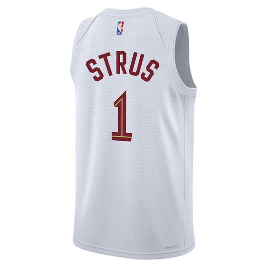 Max Strus #1 Cleveland Cavaliers White Association Jersey