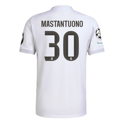 Franco Mastantuono #30 Real Madrid Home 25/26 White Fan Jersey