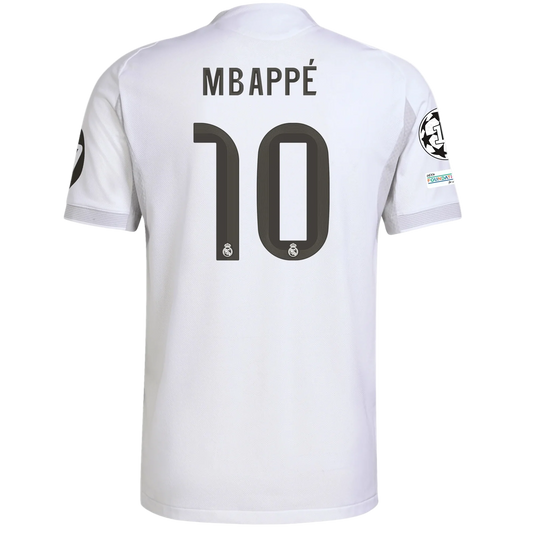 Kylian Mbappé #10 Real Madrid Home 25/26 White Fan Jersey