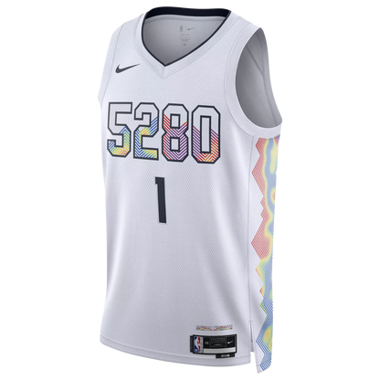 Michael Porter Jr. #1 Denver Nuggets White City Edition Jersey