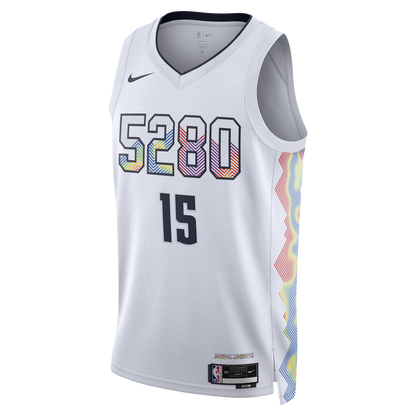Nikola Jokić #15 Denver Nuggets White City Edition Jersey