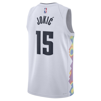 Nikola Jokić #15 Denver Nuggets White City Edition Jersey
