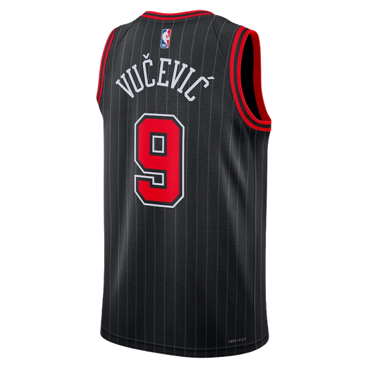 Nikola Vučević #9 Chicago Bulls Black Statement Jersey